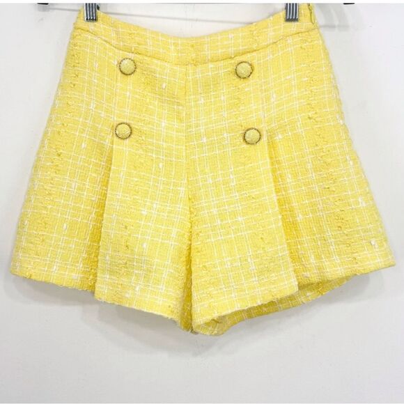 NWT Versona tweed lined dress shorts - Yellow - Size 2 - Picture 2 of 7